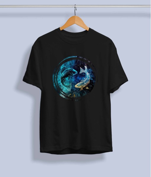 Дамска тениска с илюстрация Зодия Риби - TShirtArtShop.com